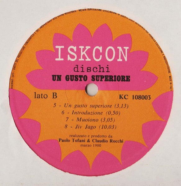 Paolo Tofani, Claudio Rocchi – Un Gusto Superiore (LP, Album, Italy - 1980)