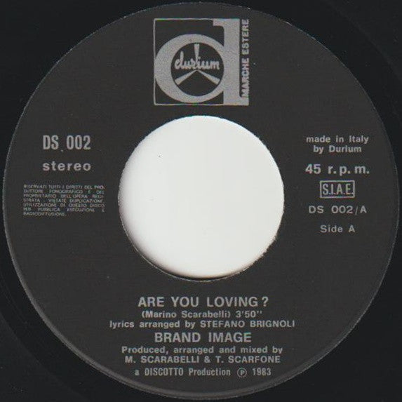 Brand Image – Are You Loving? (7", Italy - 1983)