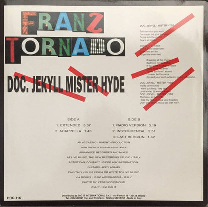 Franz Tornado – Doc. Jekyll Mister Hyde (12", Italy - 1995)