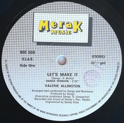Valery Allington – Let's Make It (12", Italy - 1984)