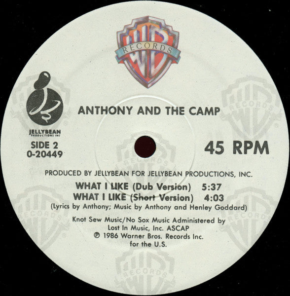 Anthony And The Camp – What I Like (12", US - 1986)