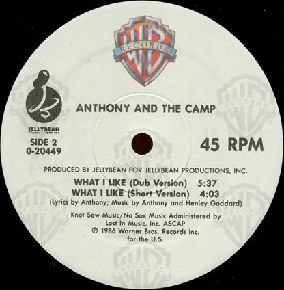 Anthony And The Camp – What I Like (12", US - 1986)