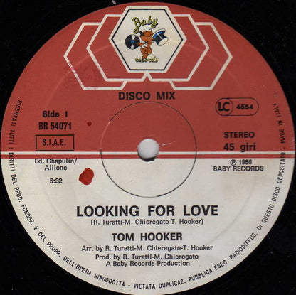 Tom Hooker – Looking For Love (12", Italy - 1986)