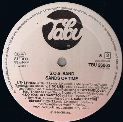 The S.O.S. Band – Sands Of Time (LP, Album, Europe - 1986)