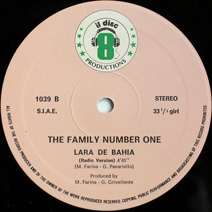 The Family Number One – Lara De Bahia (12", Italy - 1984)