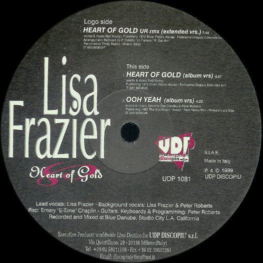 Lisa Frazier – Heart Of Gold (12", Italy - 1998)