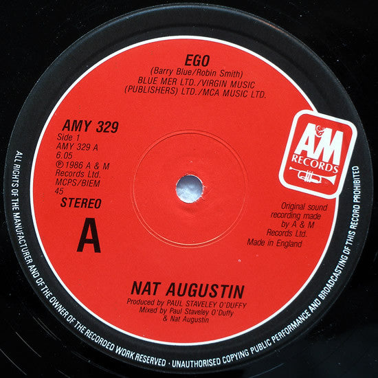Nat Augustin – Ego (12", UK - 1986)