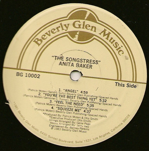 Anita Baker – The Songstress (LP, Album, US - 1983)