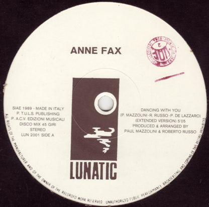 Anne Fax – Dancing With You (12", Italy - 1989)