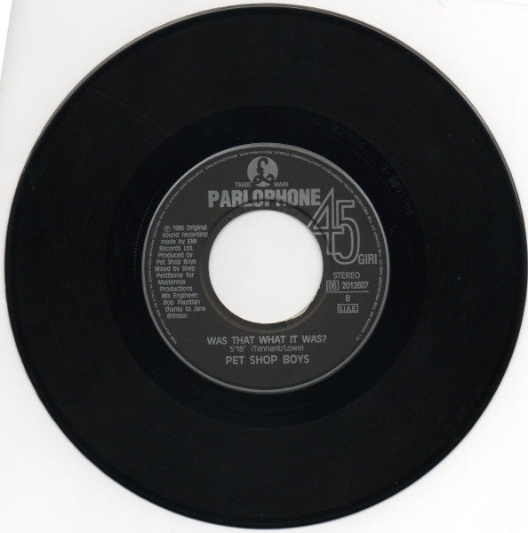 Pet Shop Boys – Opportunities (Let's Make Lots Of Money) (7", Italy - 1986)
