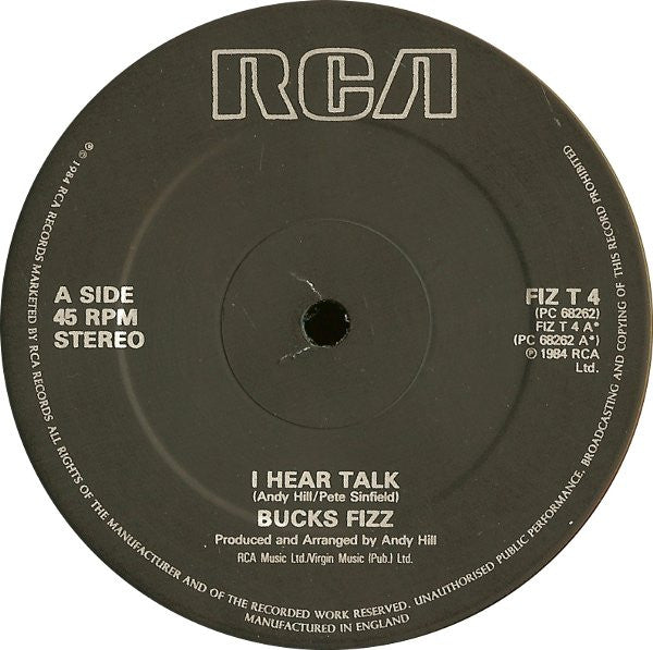 Bucks Fizz – I Hear Talk (12", UK - 1984)