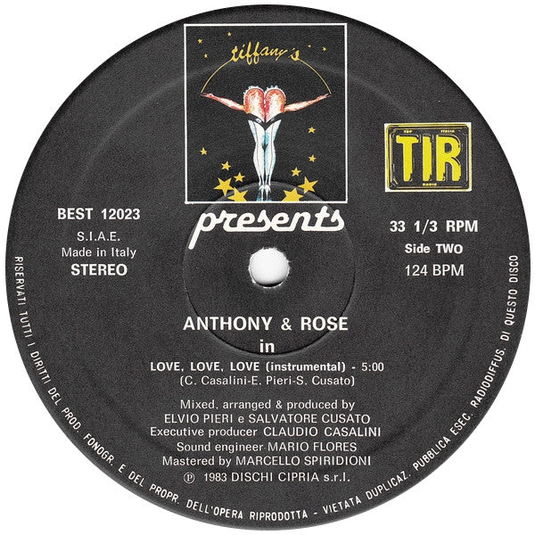 Anthony & Rose – Love Is Everywhere (12", Italy - 1984)