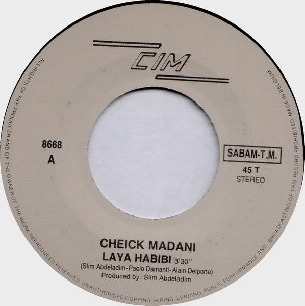 Cheick Madani – Laya Habibi (7", Belgium - 1988)