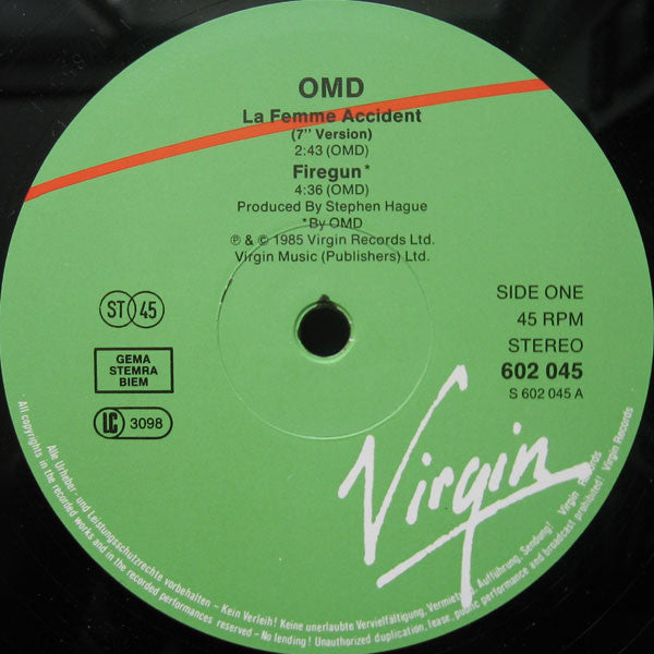 Orchestral Manoeuvres In The Dark – La Femme Accident (12", Europe - 1985)