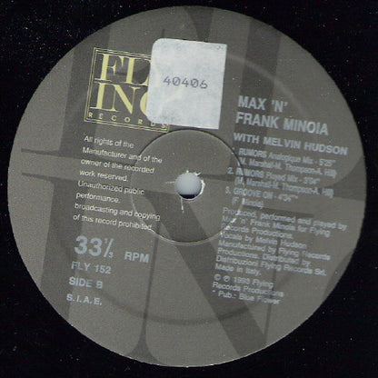 Max 'N' Frank Minoia, Melvin Hudson – Rumors (12", Italy - 1993)