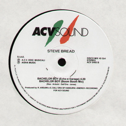Steve Bread – Bachelor Boy (12", Italy - 1989)