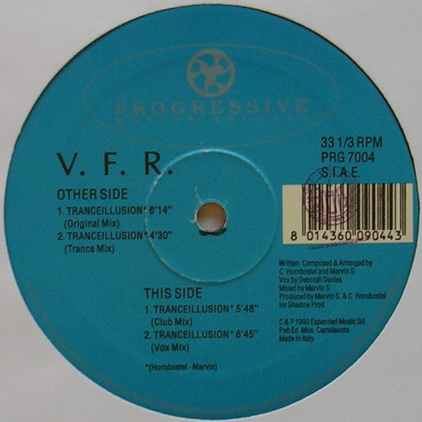 V.F.R. – Tranceillusion (12", Italy - 1993)