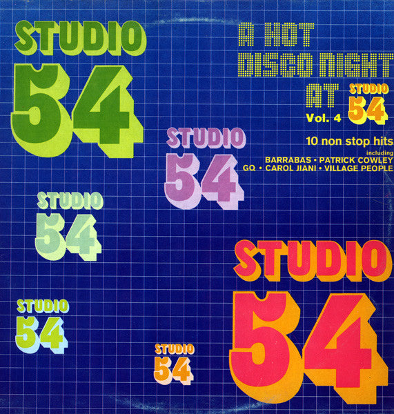 Various – A Hot Disco Night At Studio 54 - Vol.4 (LP, Compilation, Italy - 1982)