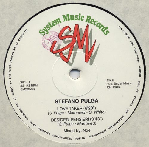 Stefano Pulga – Love Taker / Desideri Pensieri (12", Italy - 1983)