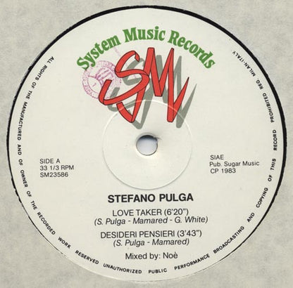Stefano Pulga – Love Taker / Desideri Pensieri (12", Italy - 1983)