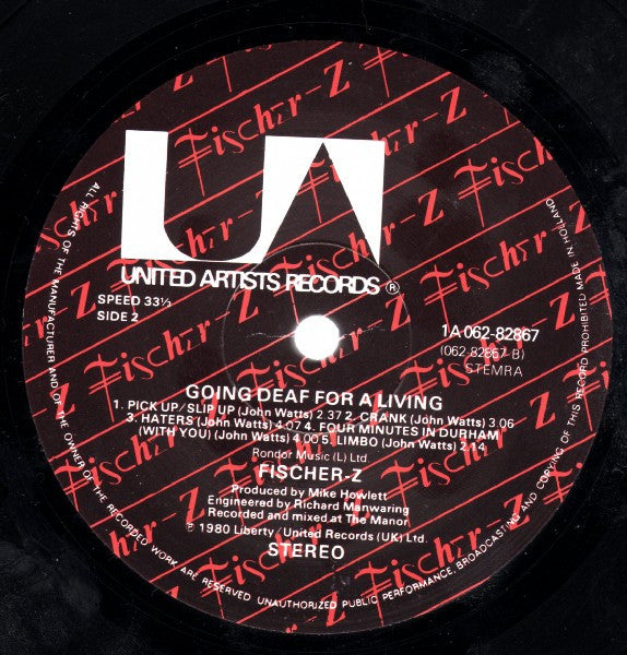 Fischer-Z – Going Deaf For A Living (LP, Album, Netherlands - 1980)