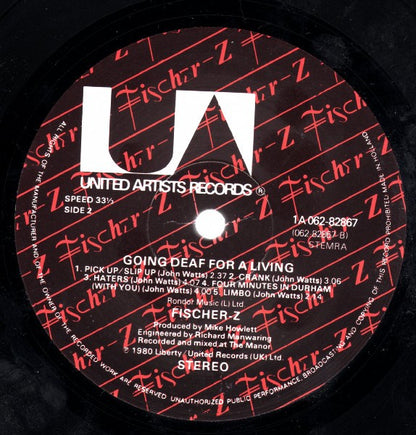 Fischer-Z – Going Deaf For A Living (LP, Album, Netherlands - 1980)