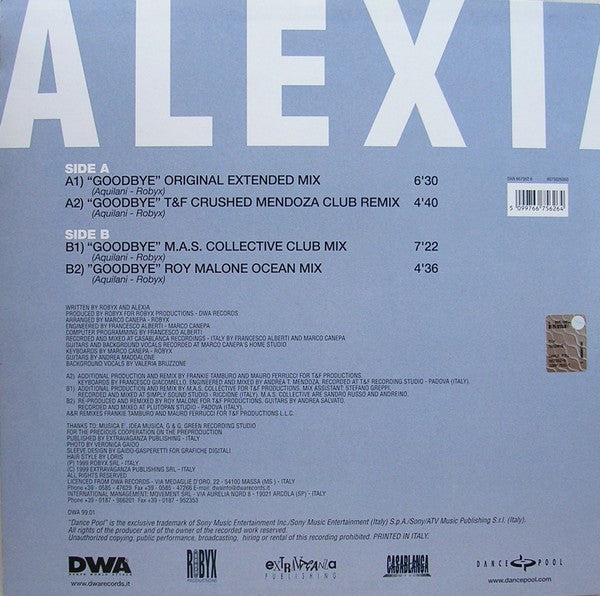 Alexia – Goodbye (12", Europe - 1999)