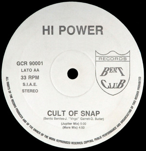 Hi Power – Cult Of Snap / Simba Groove (12", Italy - 1990)