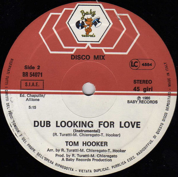 Tom Hooker – Looking For Love (12", Italy - 1986)