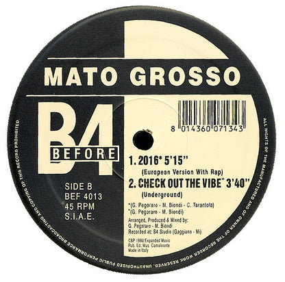 Mato Grosso – 2016 (12", Italy - 1993)