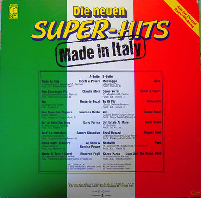 Various – Die Neuen Super-Hits - Made In Italy (LP, Compilation, Germany - 1982)