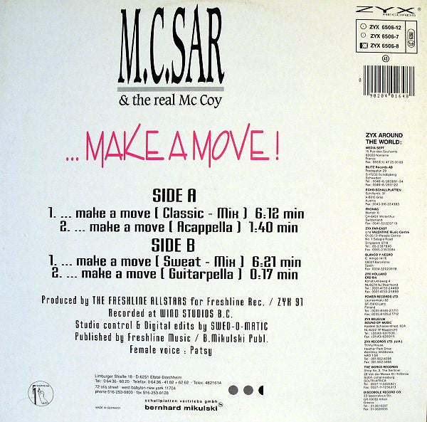 Real McCoy – ... Make A Move! (12", UK & Europe - 1991)
