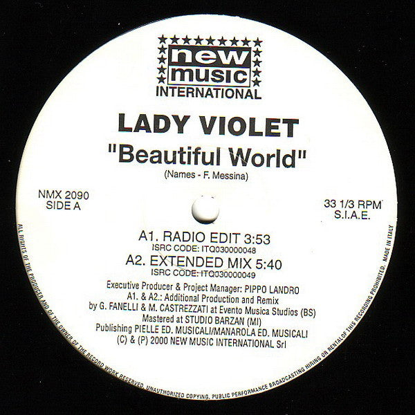Lady Violet – Beautiful World (12", Italy - 2000)