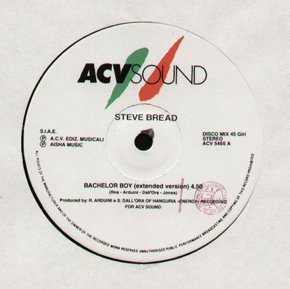 Steve Bread – Bachelor Boy (12", Italy - 1989)