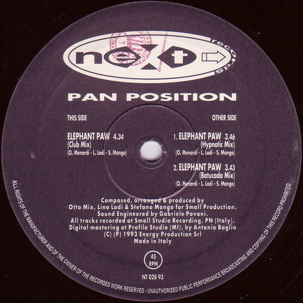 Pan Position – Elephant Paw (12", Italy - 1993)