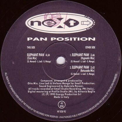 Pan Position – Elephant Paw (12", Italy - 1993)