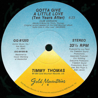 Timmy Thomas – Gotta Give A Little Love (Ten Years After) (12", US - 1984)
