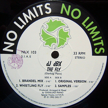 DJ DBX – The Fly (12", Italy - 1992)