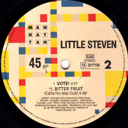 Little Steven – Bitter Fruit (12", Italy - 1987)