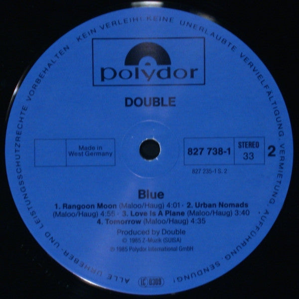 Double – Blue (LP, Album, Germany - 1985)