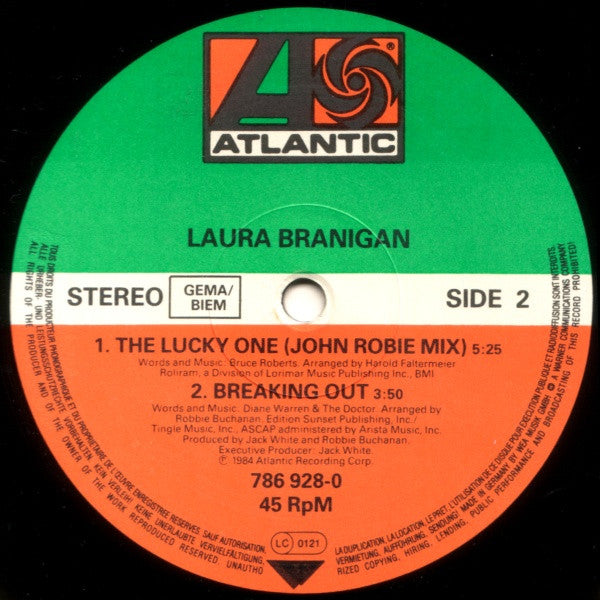 Laura Branigan – The Lucky One (Like A Wild Bird Of Pray) (Dance Mixes) (12", Europe - 1984)