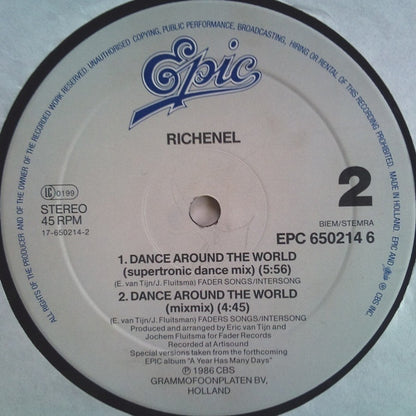 Richenel – Dance Around The World (Powerhouse Mix) (12", Netherlands - 1986)