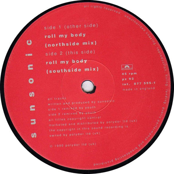 Sunsonic – Roll My Body (12", UK - 1990)