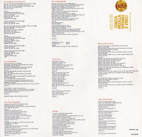 Cube (2) – Can Can In The Garden (LP, Album, Italy - 1983)