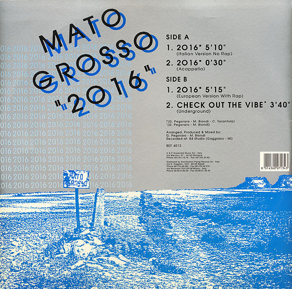 Mato Grosso – 2016 (12", Italy - 1993)