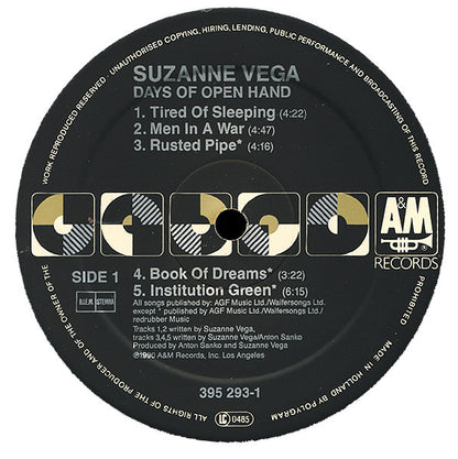 Suzanne Vega – Days Of Open Hand (LP, Album, Europe - 1990)