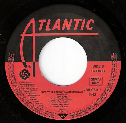 Kon Kan – I Beg Your Pardon (7", Europe - 1988)