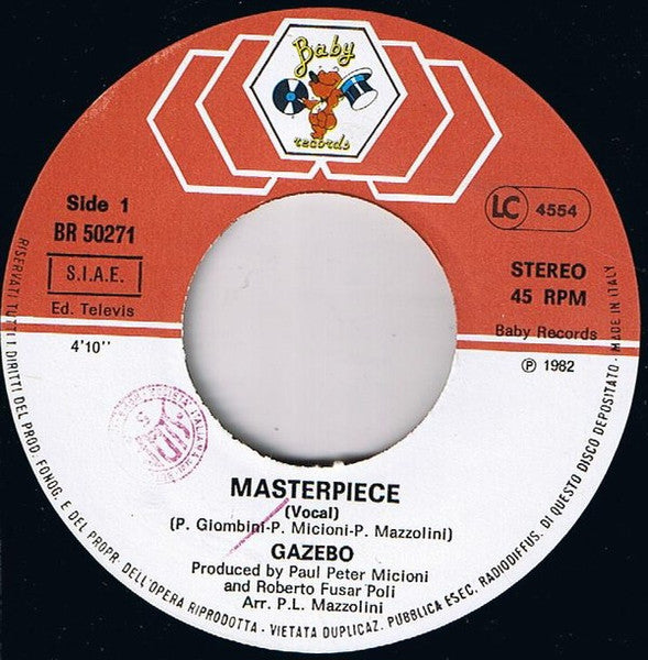 Gazebo – Master Piece (7", Italy - 1982)