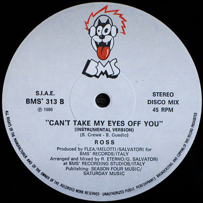 Ross – Can't Take My Eyes Off You (12", Italy - 1986)