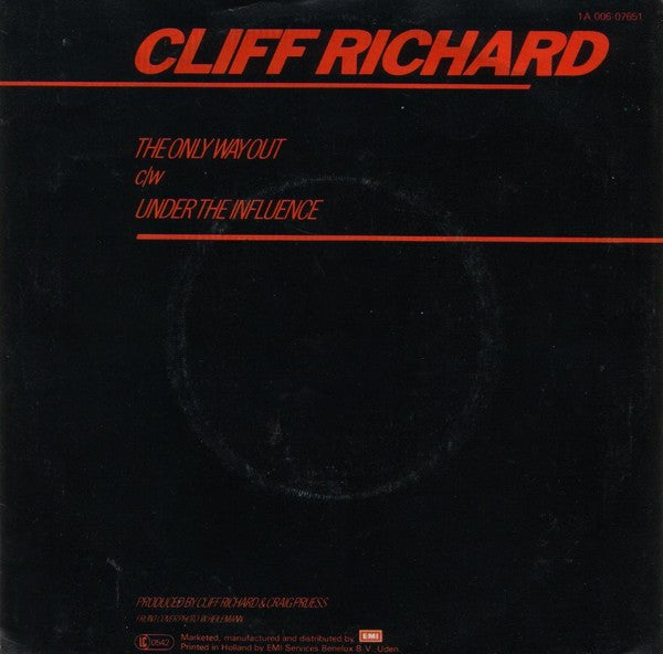 Cliff Richard – The Only Way Out (7", Europe - 1982)